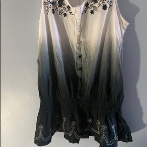 Black and white tank